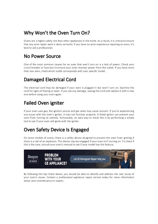 Oven Not Turning On Common Causes and Solutions.pdf