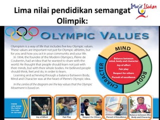 Lima nilai pendidikan semangat
Olimpik:
 