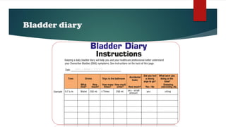 Bladder diary
 