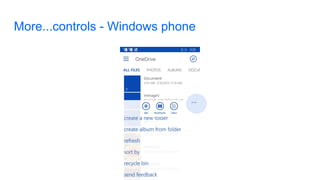 More...controls - Windows phone
 