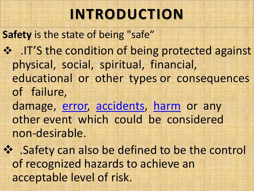 (Overall safety of plant)