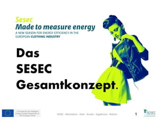 Co-funded by the Intelligent
Energy Europe Programme of
the European Union 1SESEC - Motivation - Ziele - Ansatz - Ergebnisse - Nutzen
 