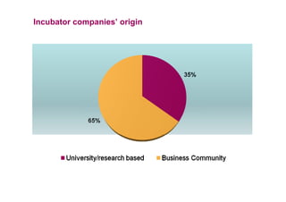 Incubator companies’ origin
 
