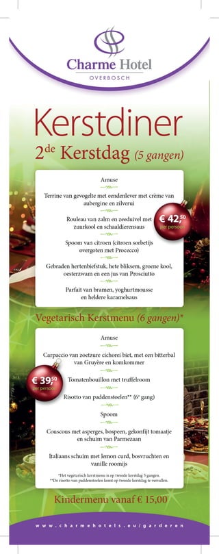 Overbosch kerstdiner Restaurant Twist
