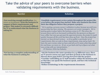 Overcome barriers to good req mgmt