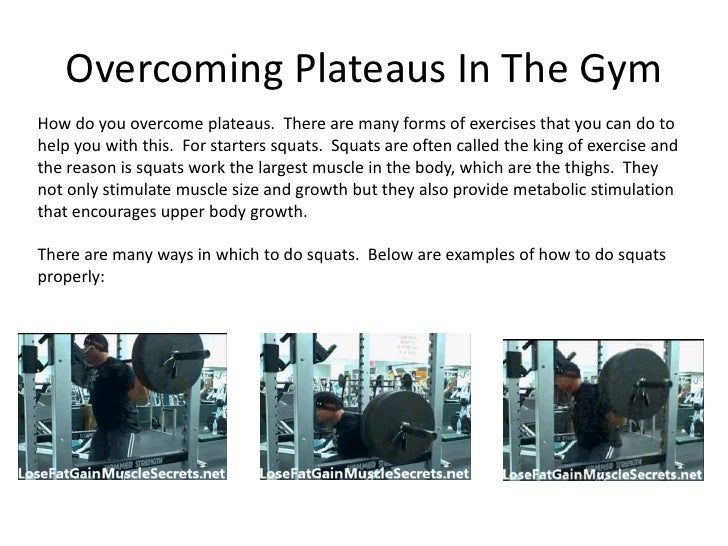How To Bodybuilding Plateaus In The Gym
