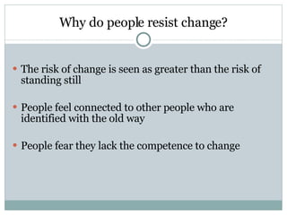 Overcoming Resistance To Change | PPT