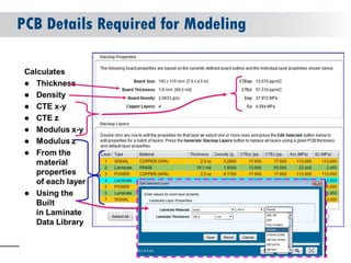 © 2004 - 2007 
2010 
PCB Details Required for Modeling  