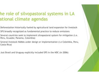 Overcoming barriers through intergovernmental dialogue on silvopastoral systems in Latin America