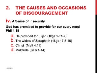 Overcoming Discouragement by Bro. Godfrey Nwogu (Deacon) | PPTX