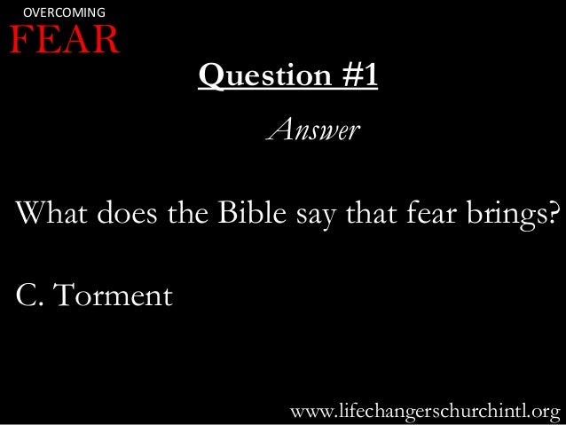 tormenting spirit of fear