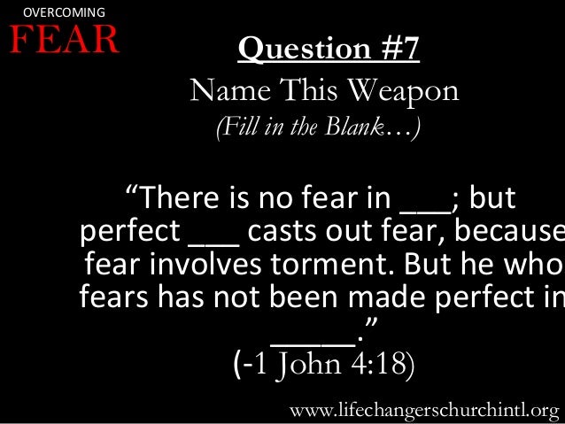 tormenting spirit of fear