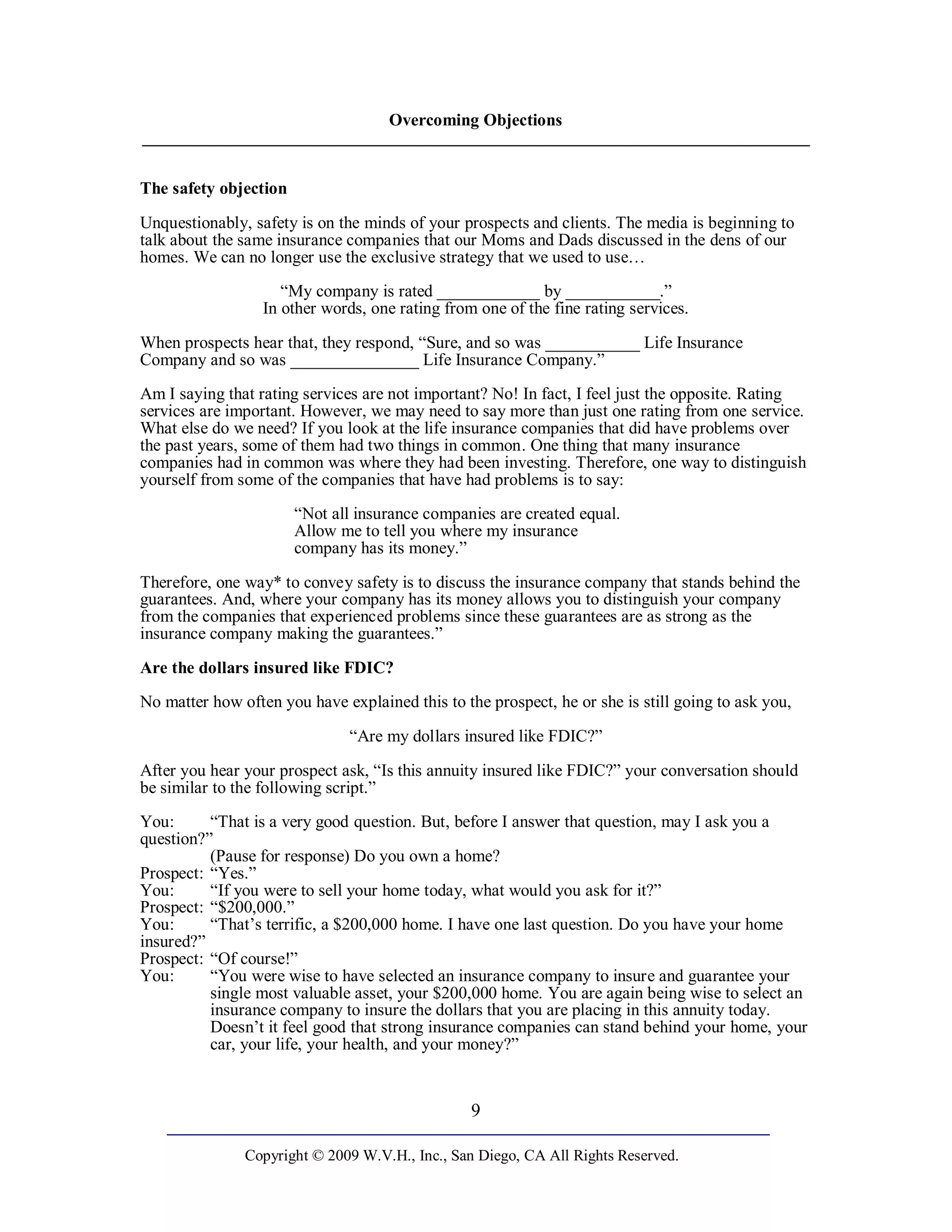 Overcoming Objections