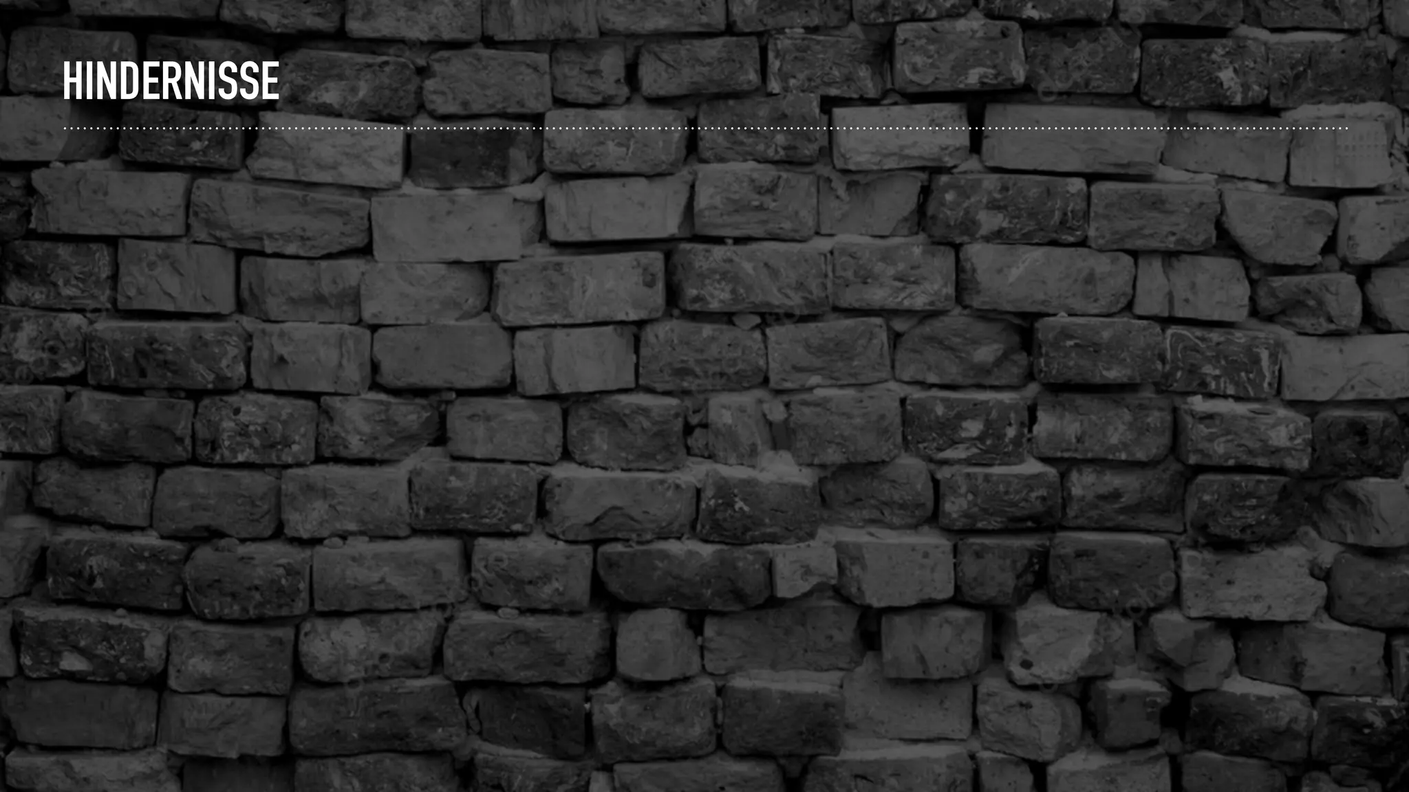 HINDERNISSE
 