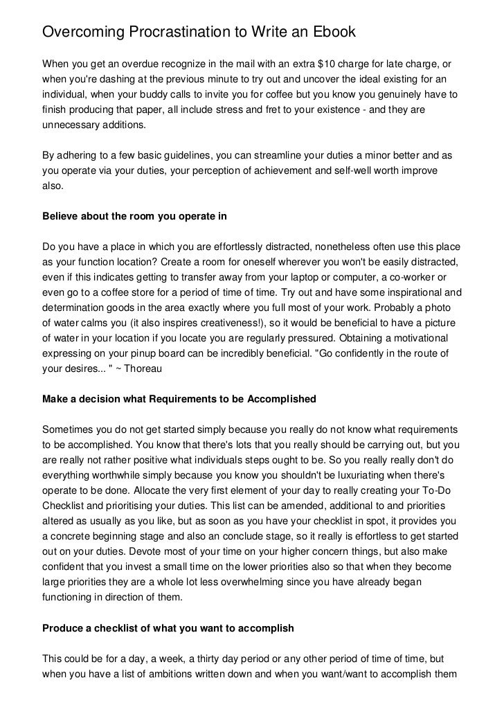 Effects of procrastination essay picture