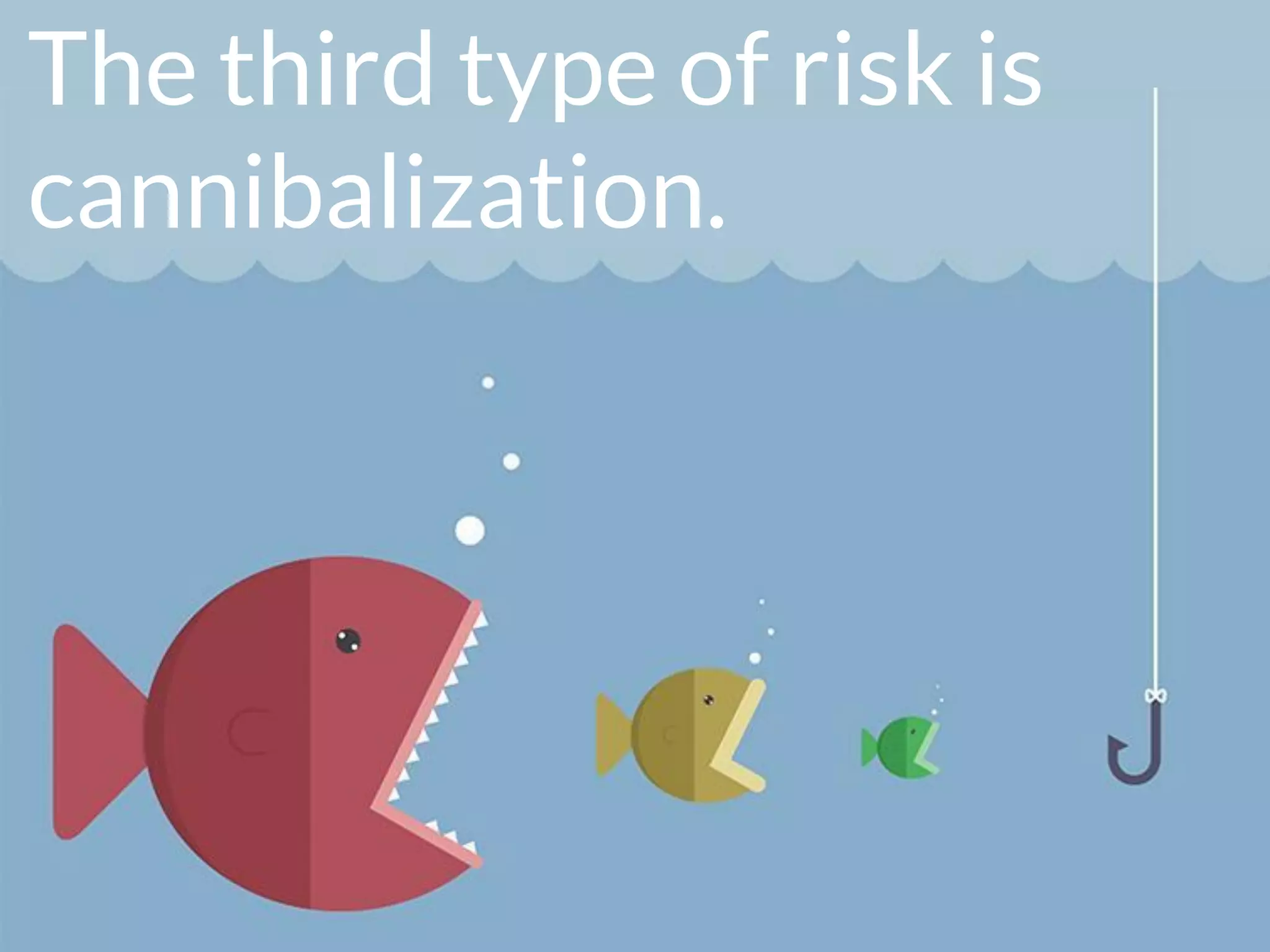 The third type of risk is
cannibalization.
 