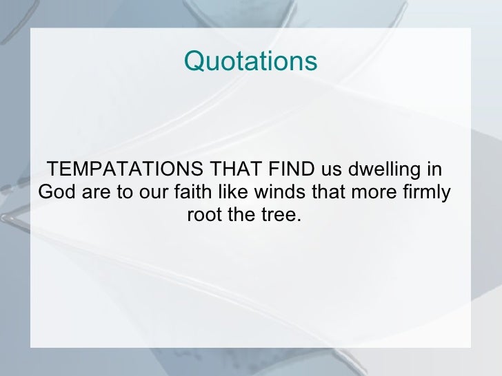 Overcoming Temptation