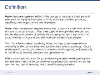 Overcoming the Challenges of your Master Data Management Journey | PDF
