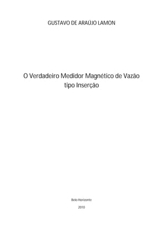GUSTAVO DE ARAÚJO LAMON




O Verdadeiro Medidor Magnético de Vazão
              tipo Inserção




                Belo Horizonte

                    2010
 