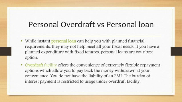 Overdraft facility for Salaried Professionals | PPT