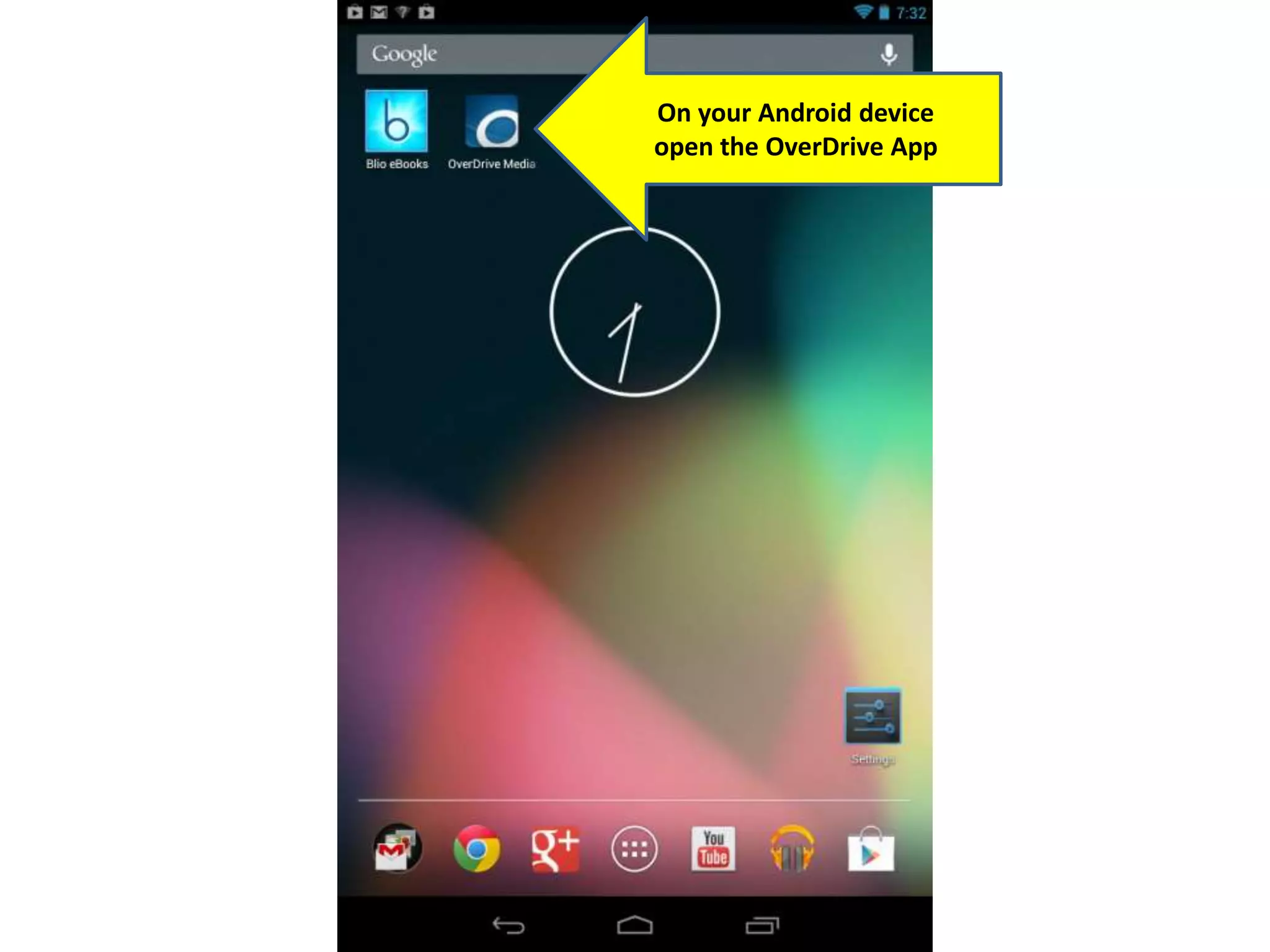 On your Android device
open the OverDrive App