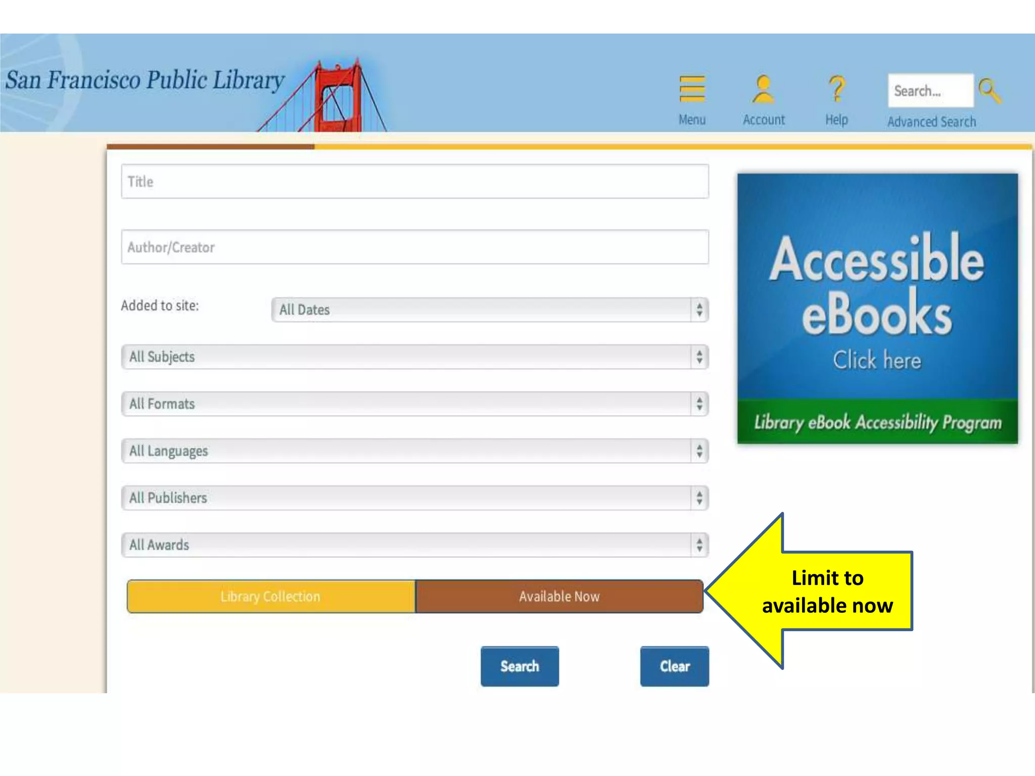 Limit to
available now