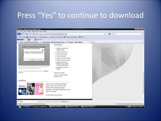 Press “Yes” to continue to download 