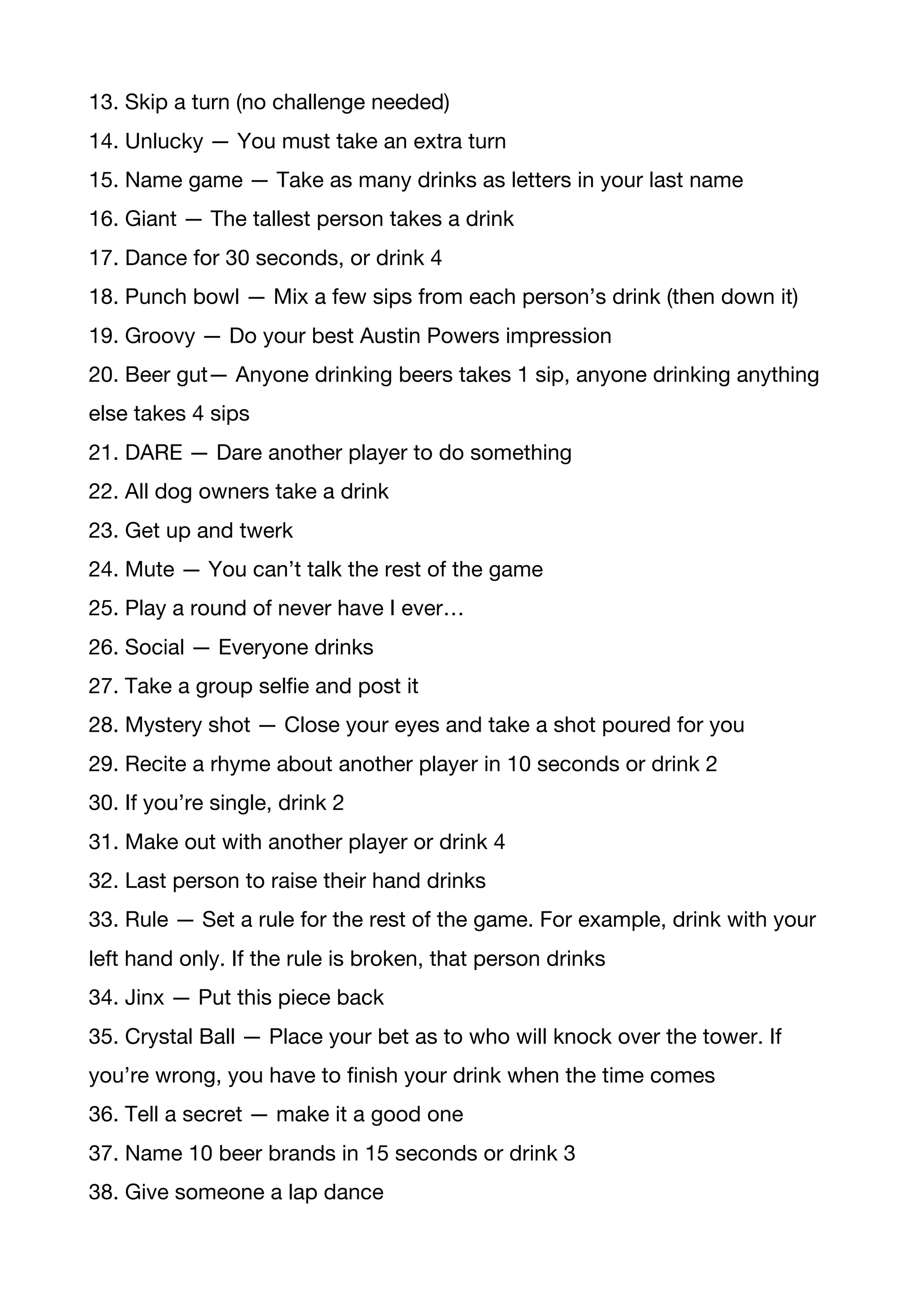 Over EZ - Drunken Jenga Block Ideas