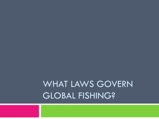 Overfishing & Aquaculture