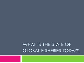 Overfishing & Aquaculture