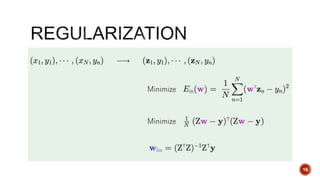Overfitting - regularization - Cross validation - Machine learning | PPTX