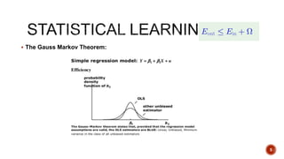 5
 The Gauss Markov Theorem:
 