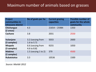 Communal pasture areas: Overgrazing and sustainability