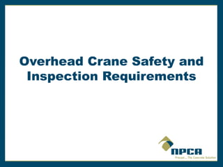 Overhead crane operation and safety instruction | PPT