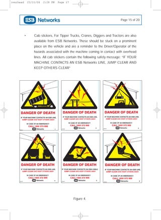 Overhead Line Sticker Overhead lines electrical_hazards | PDF
