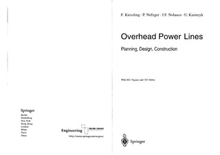 Overhead power lines   planning, design, construction - nolasco, et al