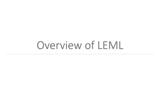 Overview of LEML
 