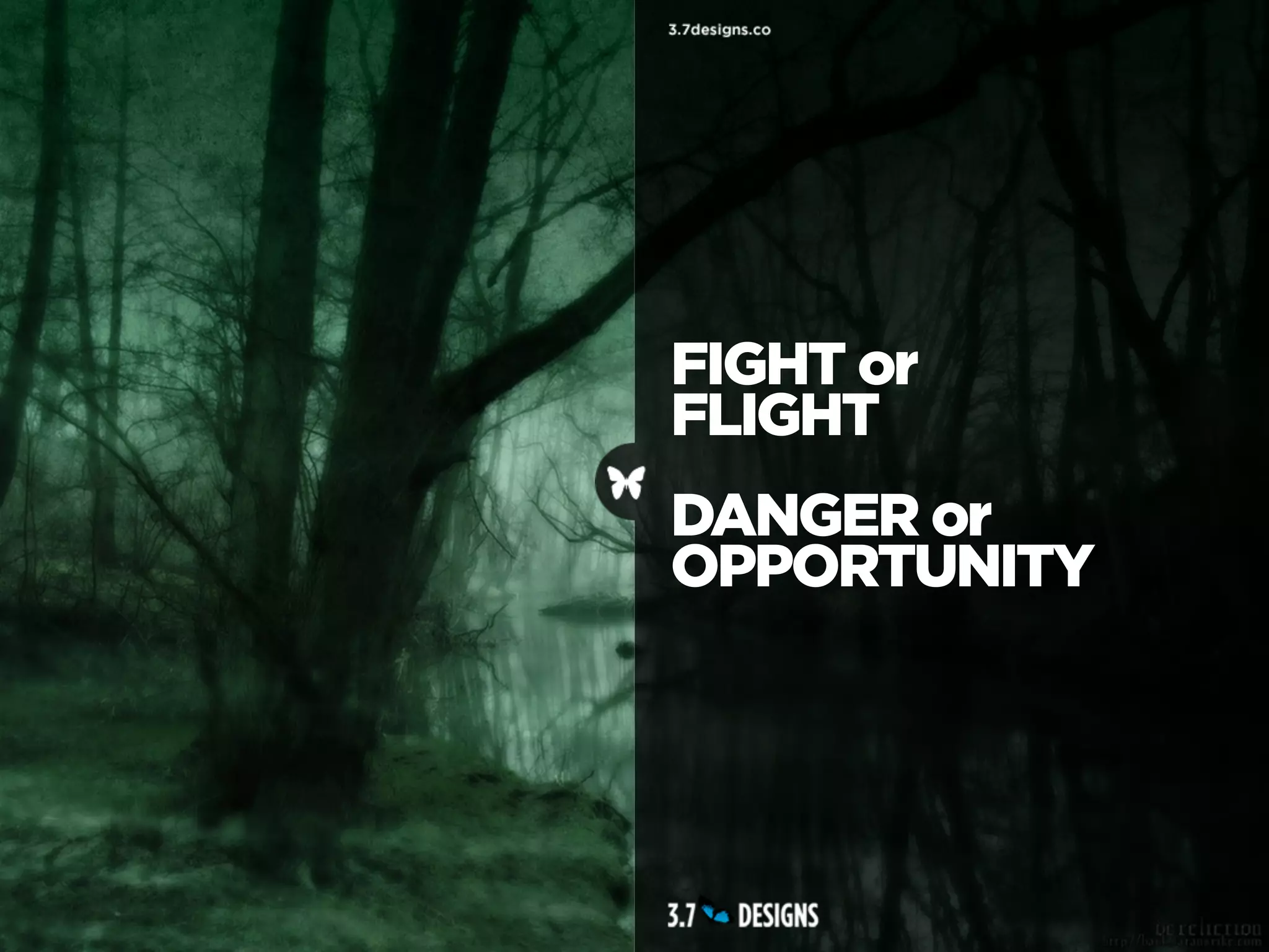 FIGHT or
FLIGHT
DANGER or
OPPORTUNITY
 