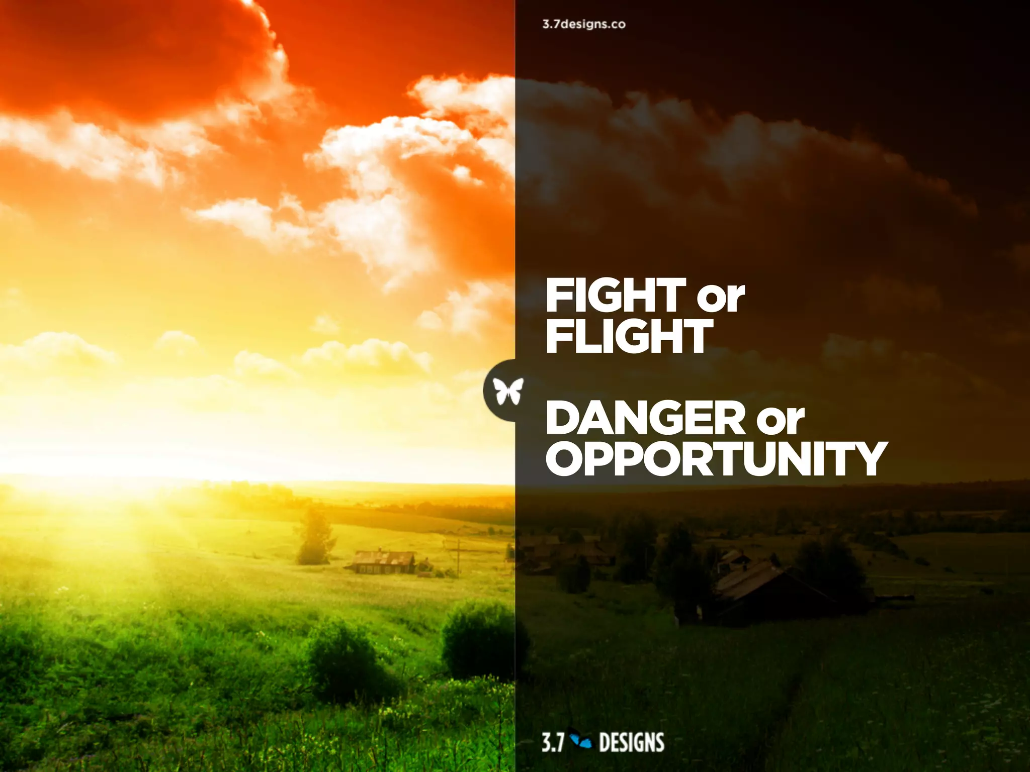 FIGHT or
FLIGHT
DANGER or
OPPORTUNITY
 