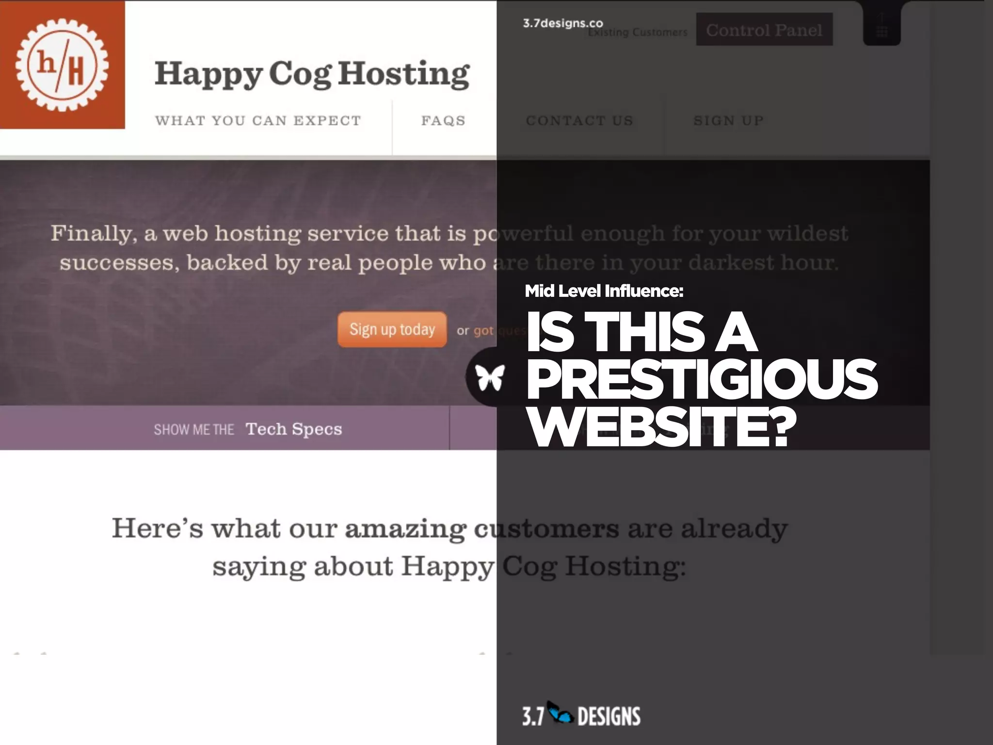 Mid Level Influence:


IS THIS A
PRESTIGIOUS
WEBSITE?
 