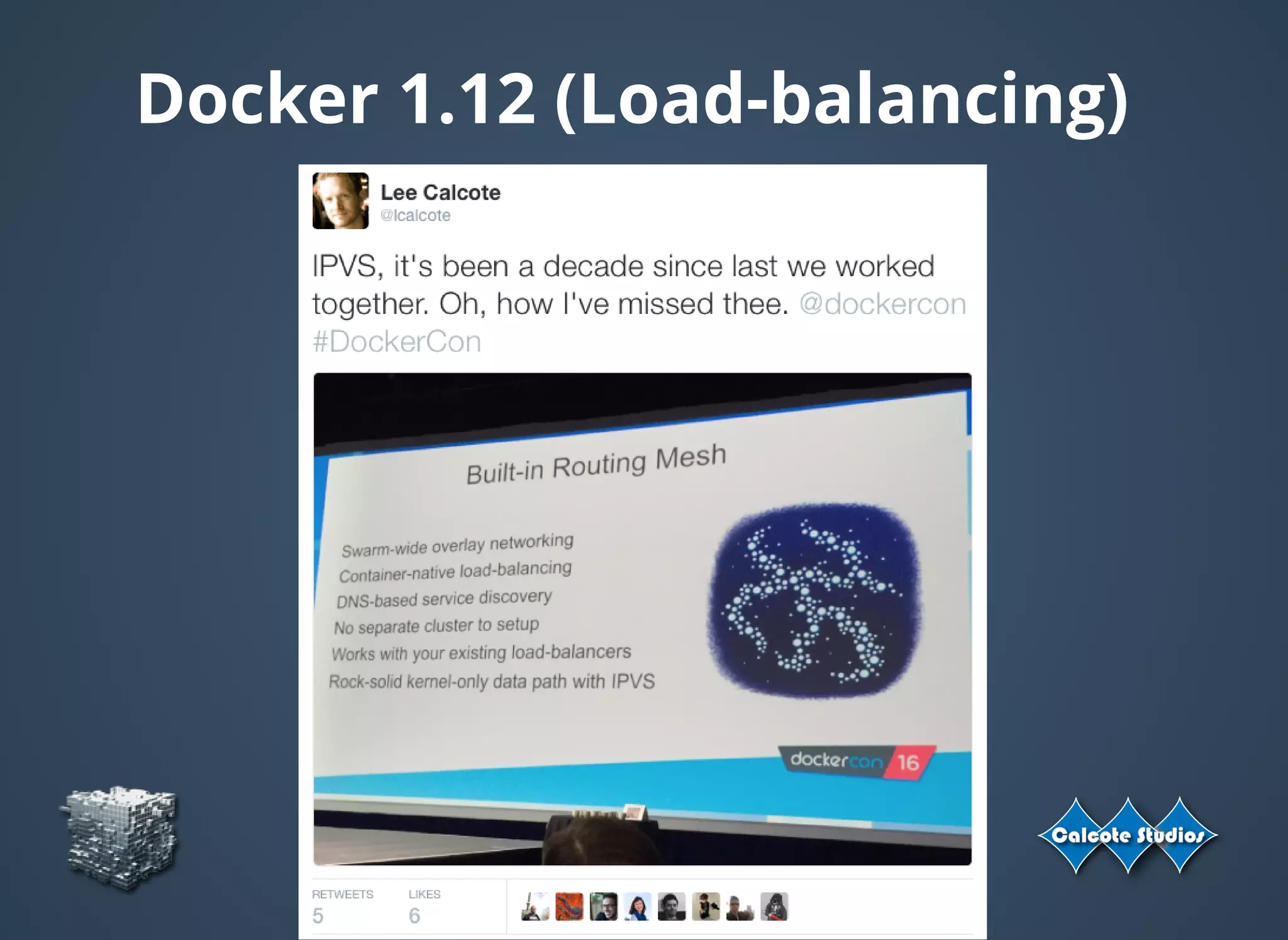 Text
@lcalcote
Docker 1.12 (Load-balancing)
 