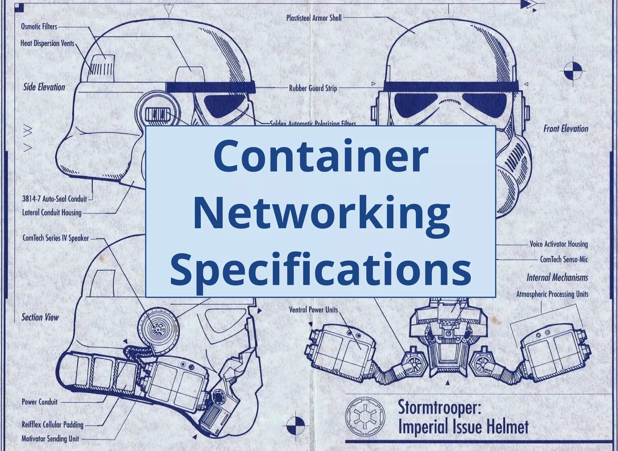 Container
Networking
Speciﬁcations
 