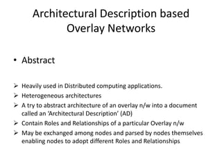 Overlay networks ppt | PPTX