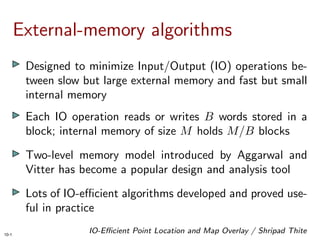 IO-Efficient Point Location and Map Overlay in Low-Density Subdivisions