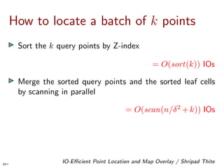 IO-Efficient Point Location and Map Overlay in Low-Density Subdivisions