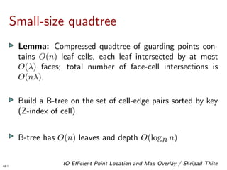 IO-Efficient Point Location and Map Overlay in Low-Density Subdivisions
