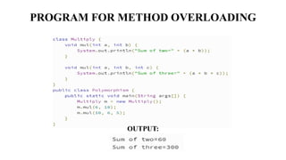 Method Overloading In Java | PPT