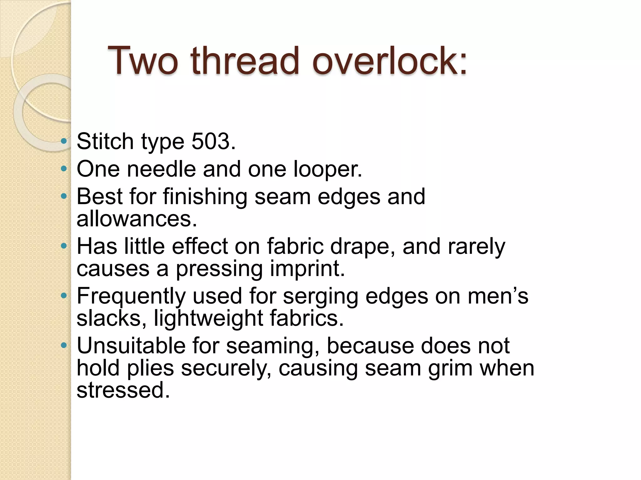 Overlock Types Overlock Machines | PPTX