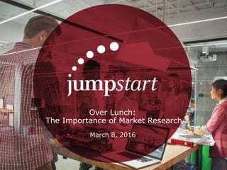 Over Lunch:
The Importance of Market Research
March 8, 2016
 