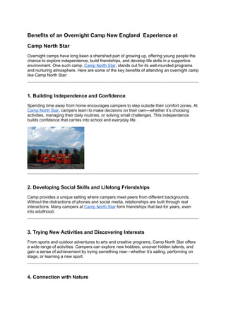 Overnight camps New England (2).docxBenefits of an Overnight Camp New ...
